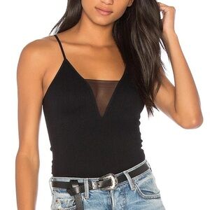 Free people intimates black mesh tank!